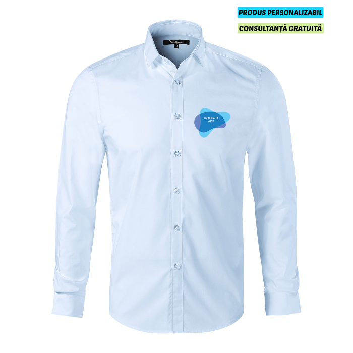 Malfini Camasa Dynamic Barbati Albastru deschis Personalizata