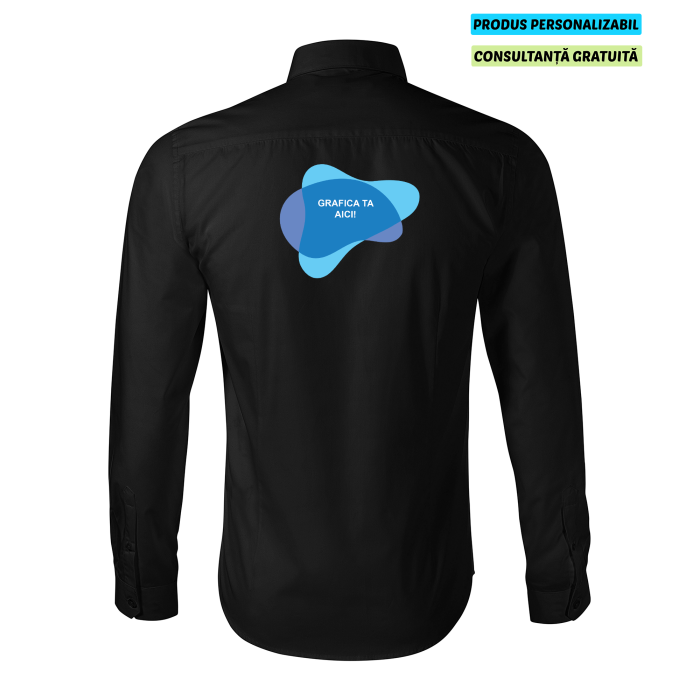 Malfini Camasa Dynamic Barbati Negru Personalizata