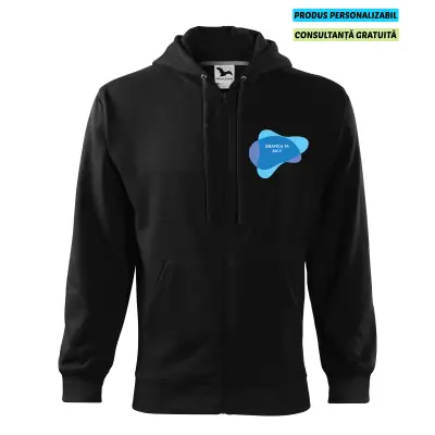 Malfini Hanorac Trendy Zipper Barbati Negru Personalizat