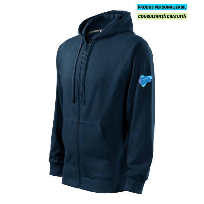 Malfini Hanorac Trendy Zipper Barbati Bleumarine Personalizat
