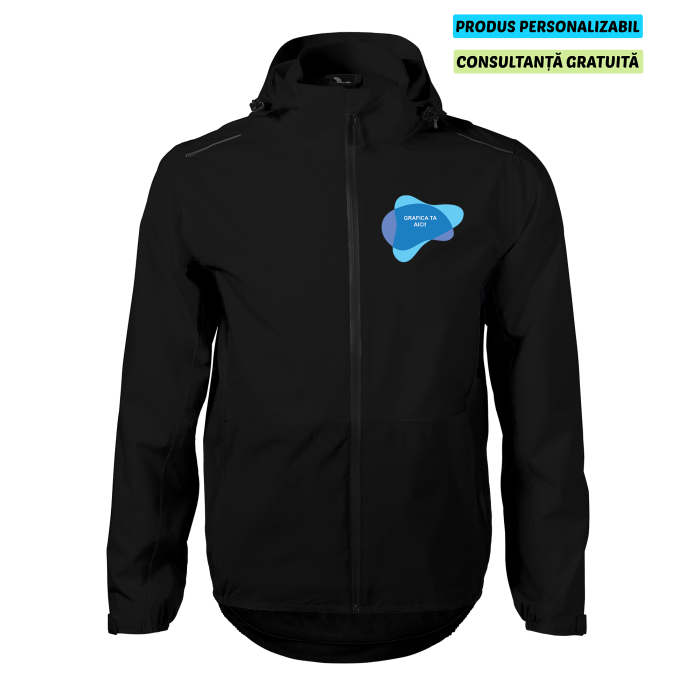 Malfini Jacheta Rainbow Barbati Negru Personalizata