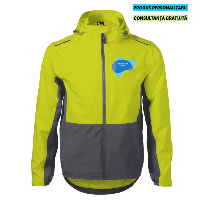 Malfini Jacheta Rainbow Barbati Galben neon Personalizata