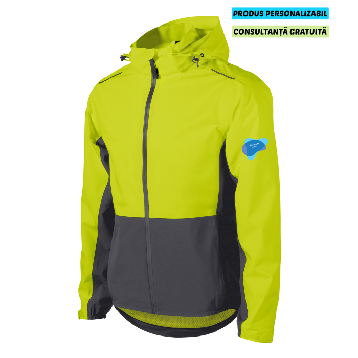 Malfini Jacheta Rainbow Barbati Galben neon Personalizata