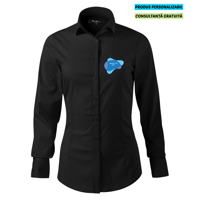 Malfini Camasa Dynamic Dama Negru Personalizata