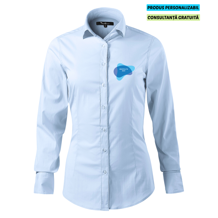Malfini Camasa Dynamic Dama Albastru deschis Personalizata