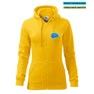 Malfini Hanorac Trendy Zipper Dama Galben Personalizat