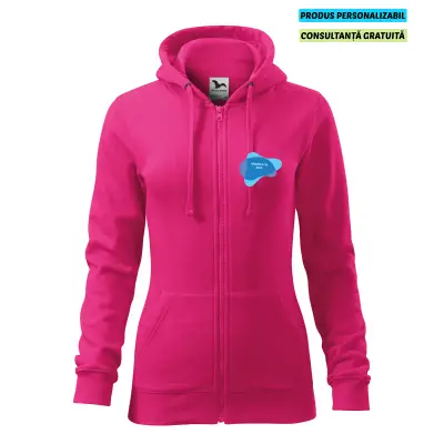 Malfini Hanorac Trendy Zipper Dama Purpuriu Personalizat
