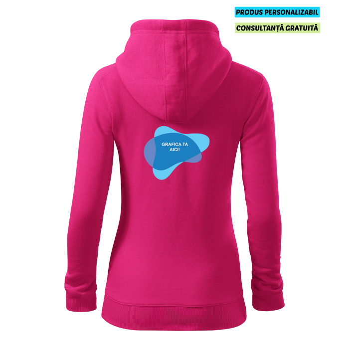 Malfini Hanorac Trendy Zipper Dama Purpuriu Personalizat