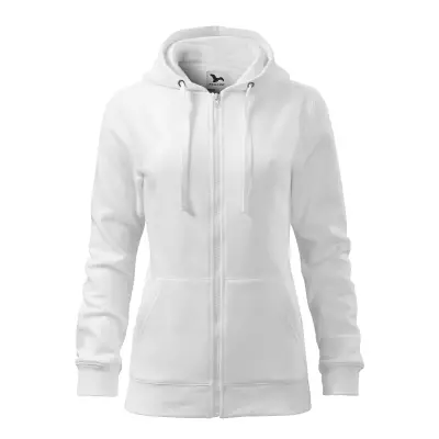 Malfini Hanorac Trendy Zipper Dama Alb
