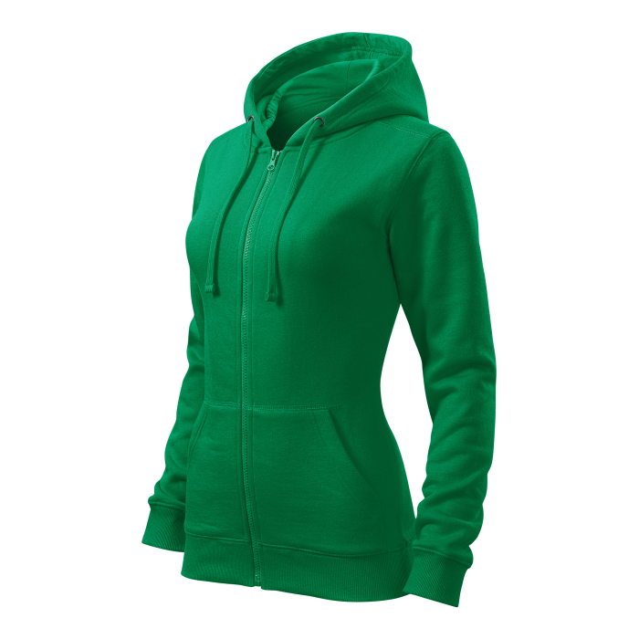 Malfini Hanorac Trendy Zipper Dama Verde