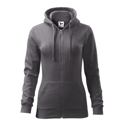 Malfini Hanorac Trendy Zipper Dama Gri metalic