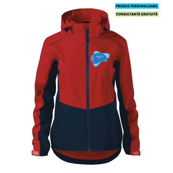 Malfini Jacheta Rainbow Dama Rosu Personalizata