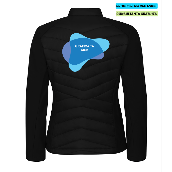 Malfini Jacheta hibrid Dama Negru Personalizata