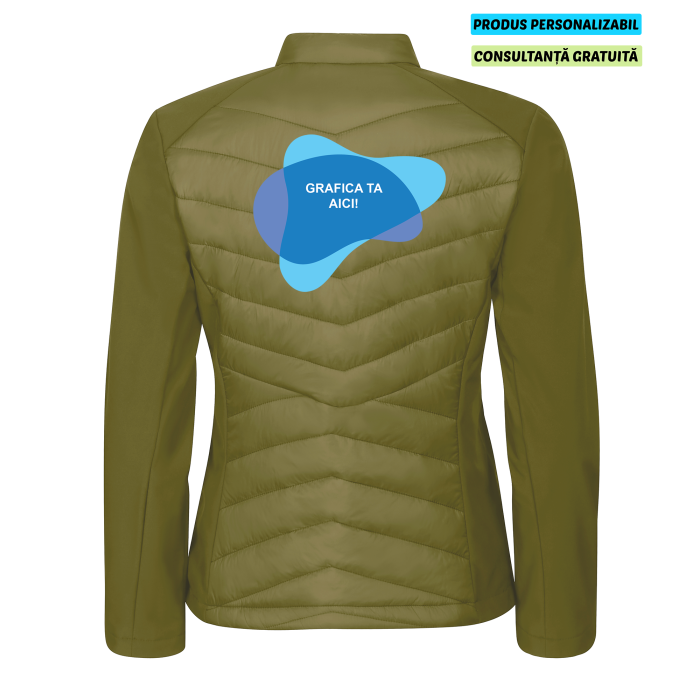 Malfini Jacheta hibrid Dama Verde avocado Personalizata