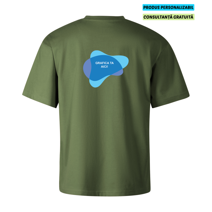 Malfini Tricou Stage Unisex Oversize Verde kaki Personalizat