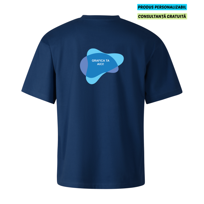 Malfini Tricou Stage Unisex Oversize Albastru inchis Personalizat