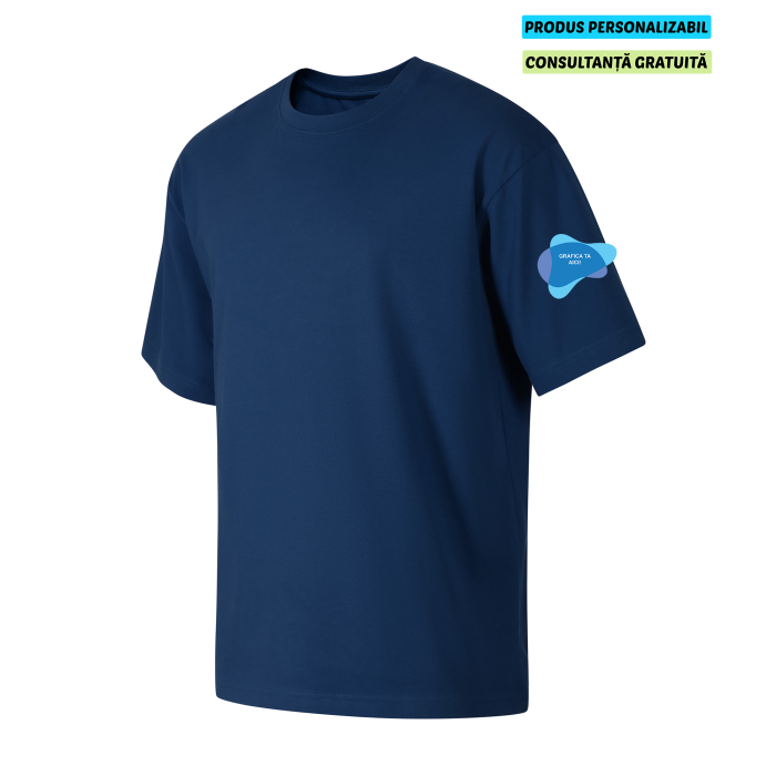 Malfini Tricou Stage Unisex Oversize Albastru inchis Personalizat