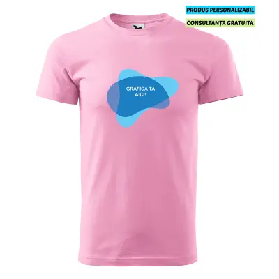 Malfini Tricou Basic Barbat Roz Personalizat