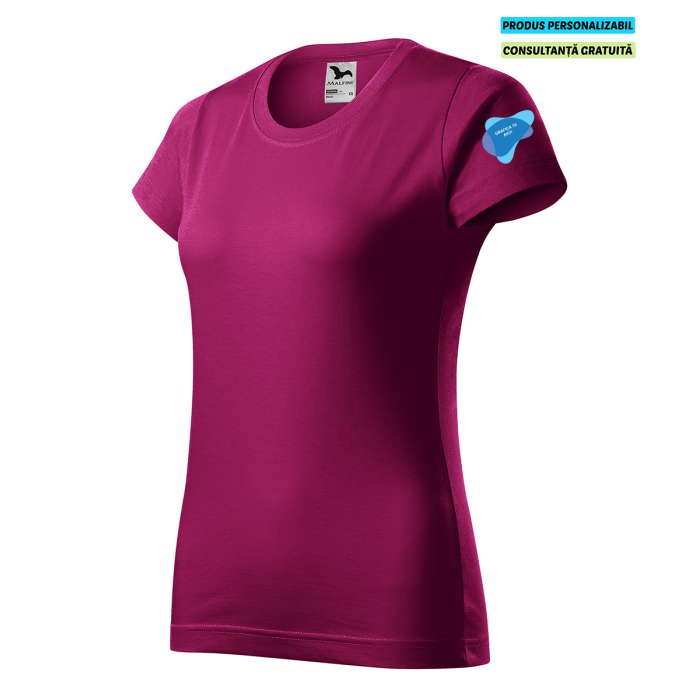 Malfini Tricou Basic Dama Rosu fucsie Personalizat
