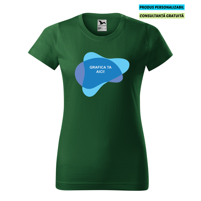 Malfini Tricou Basic Dama Verde inchis Personalizat