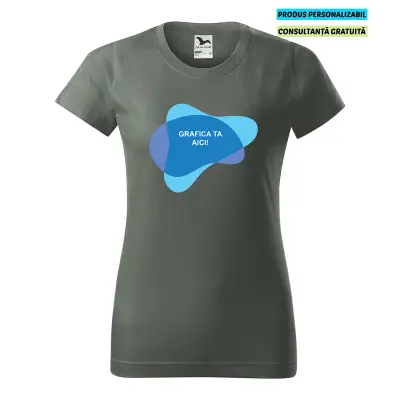 Malfini Tricou Basic Dama Gri ardezie Personalizat