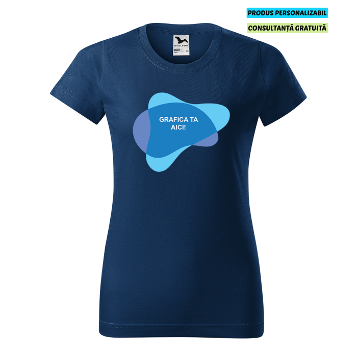 Malfini Tricou Basic Dama Midnight Blue Personalizat