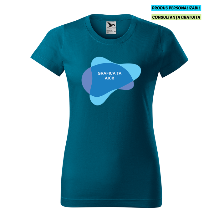 Malfini Tricou Basic Dama Albastru petrol Personalizat
