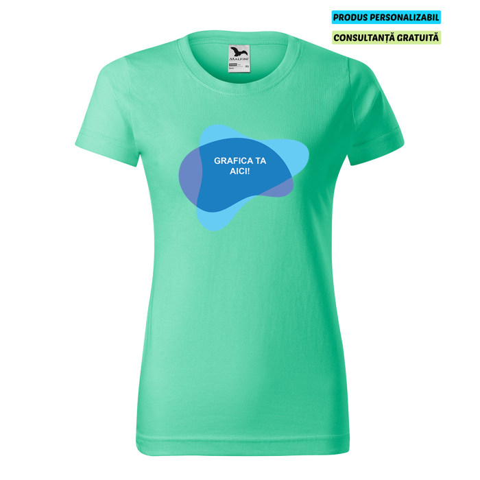 Malfini Tricou Basic Dama Verde menta Personalizat