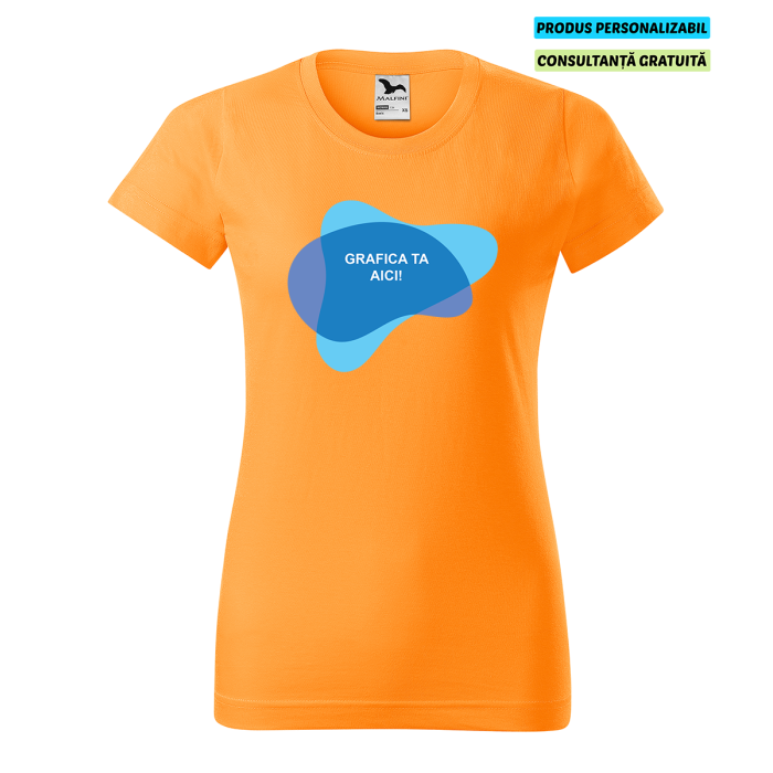 Malfini Tricou Basic Dama Tangerine Orange Personalizat
