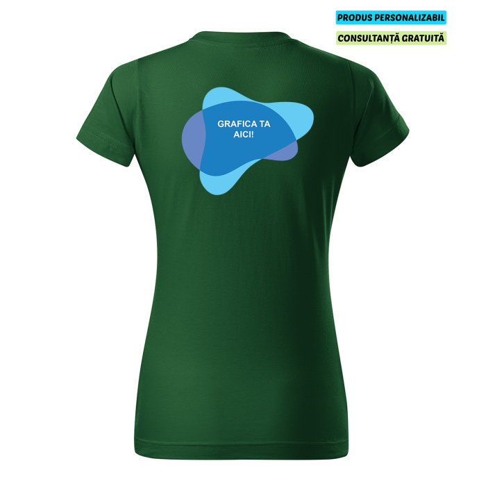 Malfini Tricou Basic Dama Verde inchis Personalizat