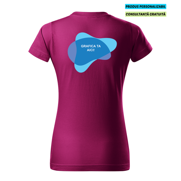 Malfini Tricou Basic Dama Rosu fucsie Personalizat