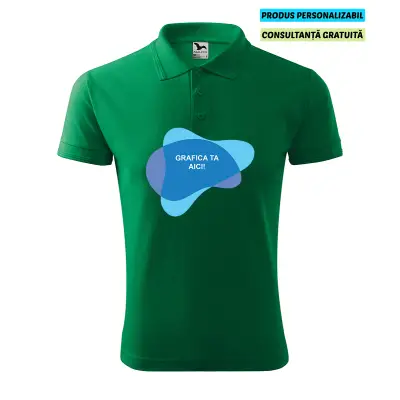 Malfini Tricou Polo Barbat Verde mediu Personalizat