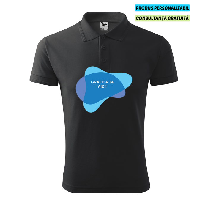 Malfini Tricou Polo Barbat Antracit melange Personalizat