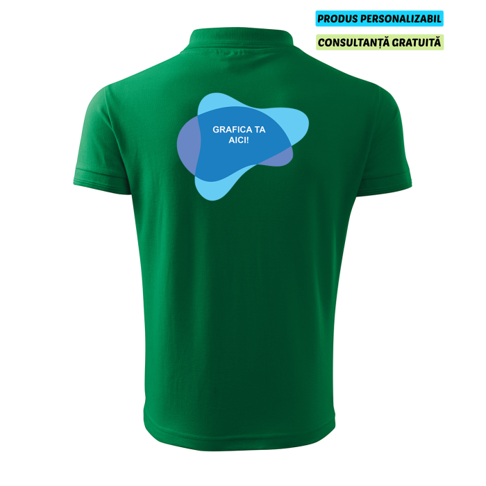 Malfini Tricou Polo Barbat Verde mediu Personalizat