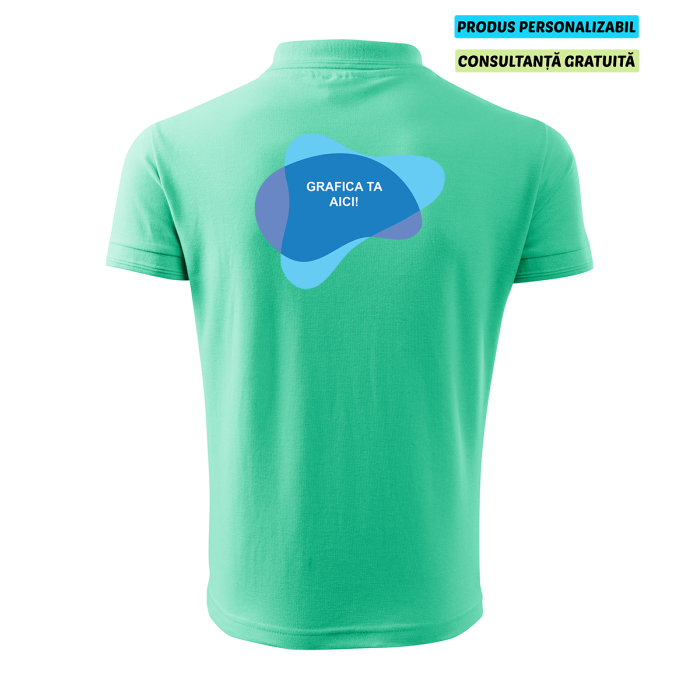 Malfini Tricou Polo Barbat Verde menta Personalizat