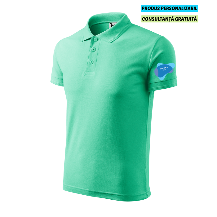 Malfini Tricou Polo Barbat Verde menta Personalizat