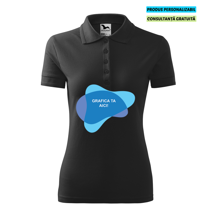 Malfini Tricou Polo Dama Antracit melange Personalizat Malfini Tricou Polo Dama Antracit melange Personalizat