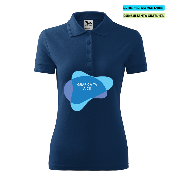 Malfini Tricou Polo Dama Midnight Blue Personalizat