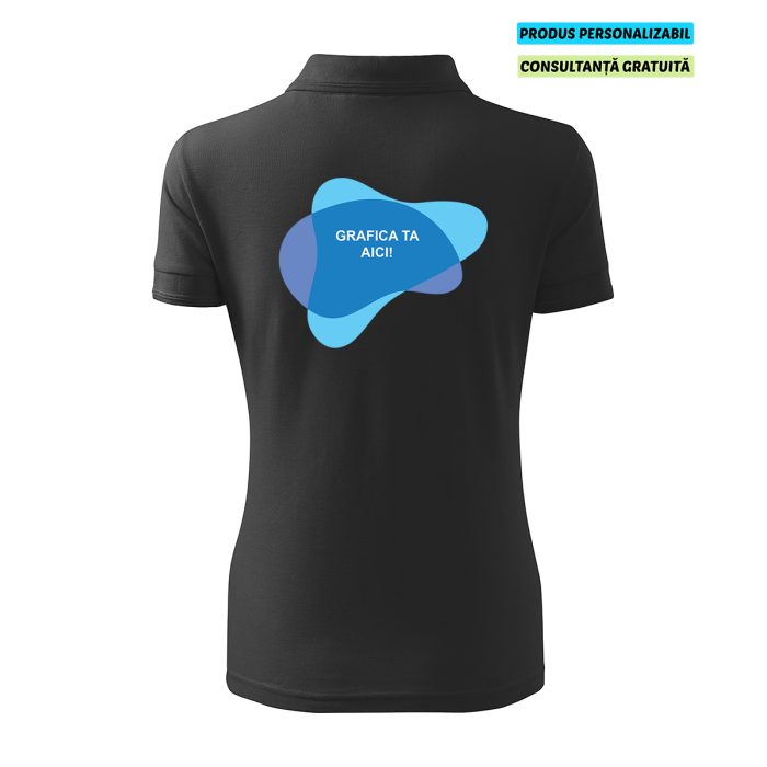 Malfini Tricou Polo Dama Antracit melange Personalizat Malfini Tricou Polo Dama Antracit melange Personalizat