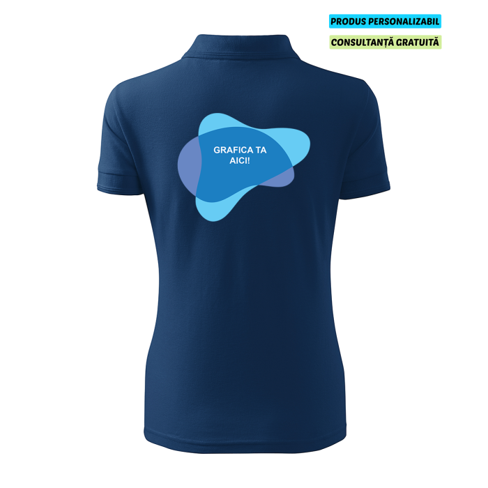 Malfini Tricou Polo Dama Midnight Blue Personalizat