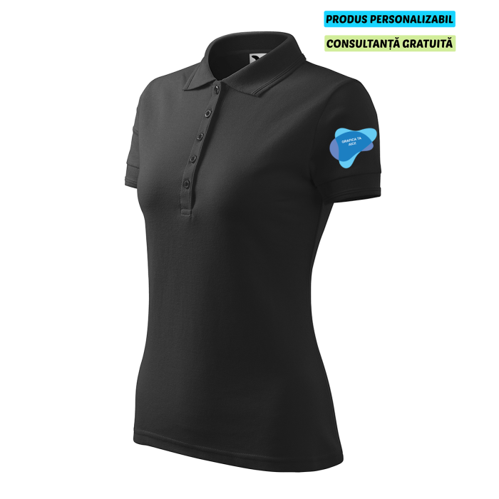 Malfini Tricou Polo Dama Antracit melange Personalizat Malfini Tricou Polo Dama Antracit melange Personalizat