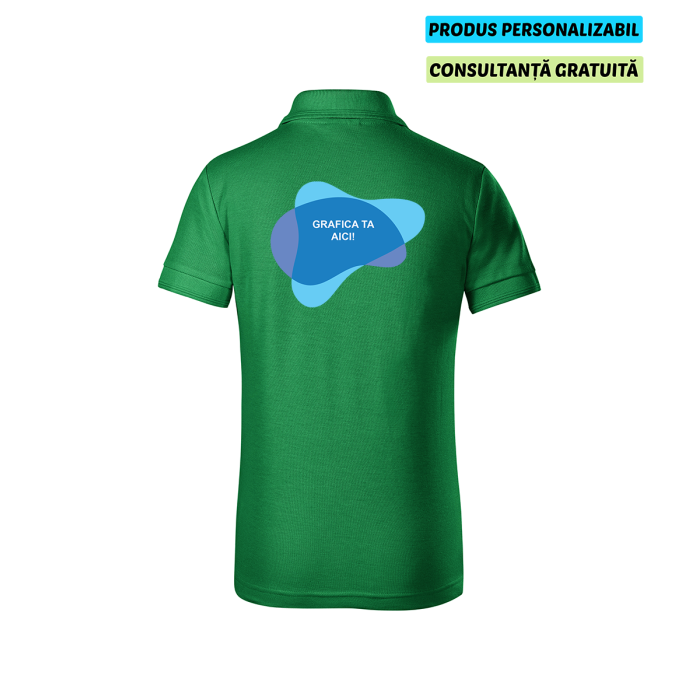Malfini Tricou Polo Copii Verde Personalizat