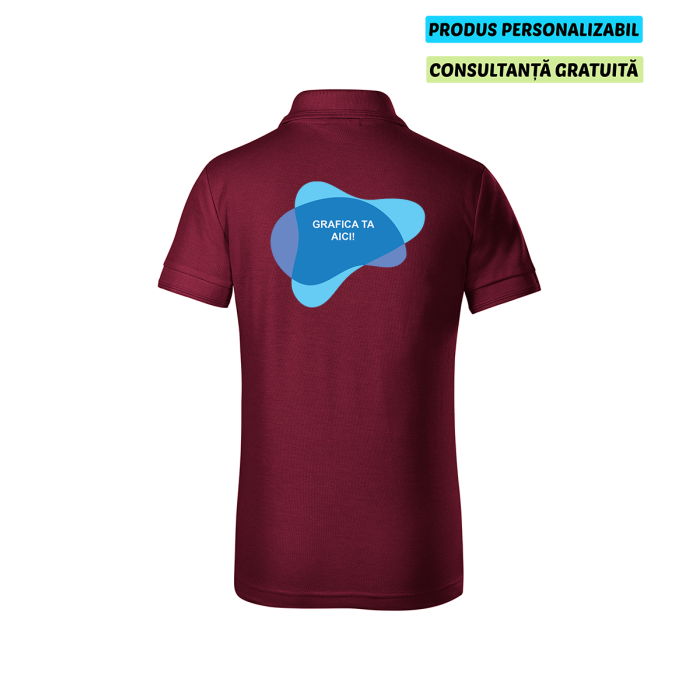 Malfini Tricou Polo Copii Garnet Personalizat