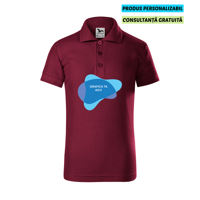 Malfini Tricou Polo Copii Garnet Personalizat