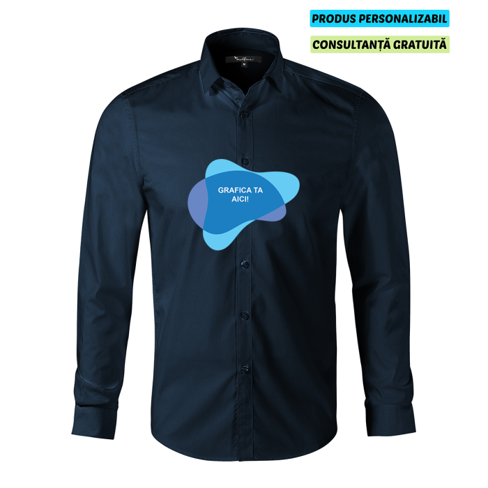 Malfini Camasa Dynamic Barbat Albastru marin Personalizat