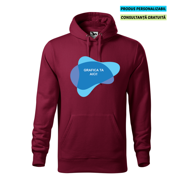 Malfini Hanorac Basic Barbat Garnet Personalizat Malfini Hanorac Basic Barbat Garnet Personalizat