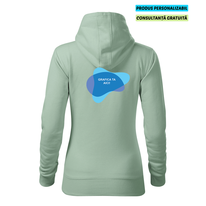 Malfini Hanorac Basic Dama Sage Personalizat