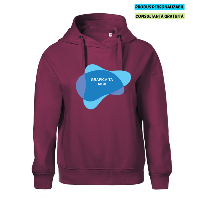 Malfini Hanorac Dama Rododendron Moon Personalizat