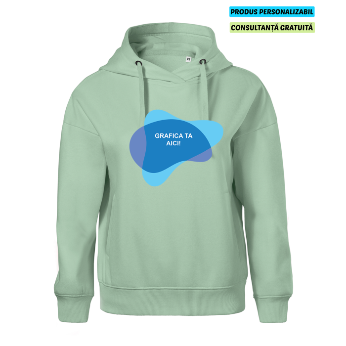 Malfini Hanorac Dama Sage Moon Personalizat