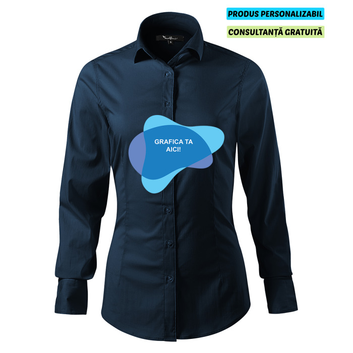 Malfini Camasa Dynamic Dama Albastru marin Personalizat
